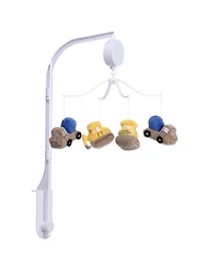 Bedtime Originals Construction Zone Musical Baby Crib Mobile Soother Toy- Trucks