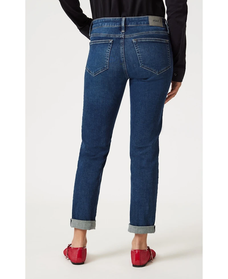 Mavi Jeans Women's Emma Slim Boyfriend Deep Brushed Tribeca