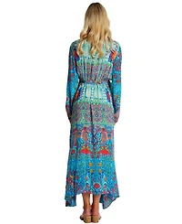 La Moda Clothing Women's Rossie Maxi Belted Wrap Cover Up Dress