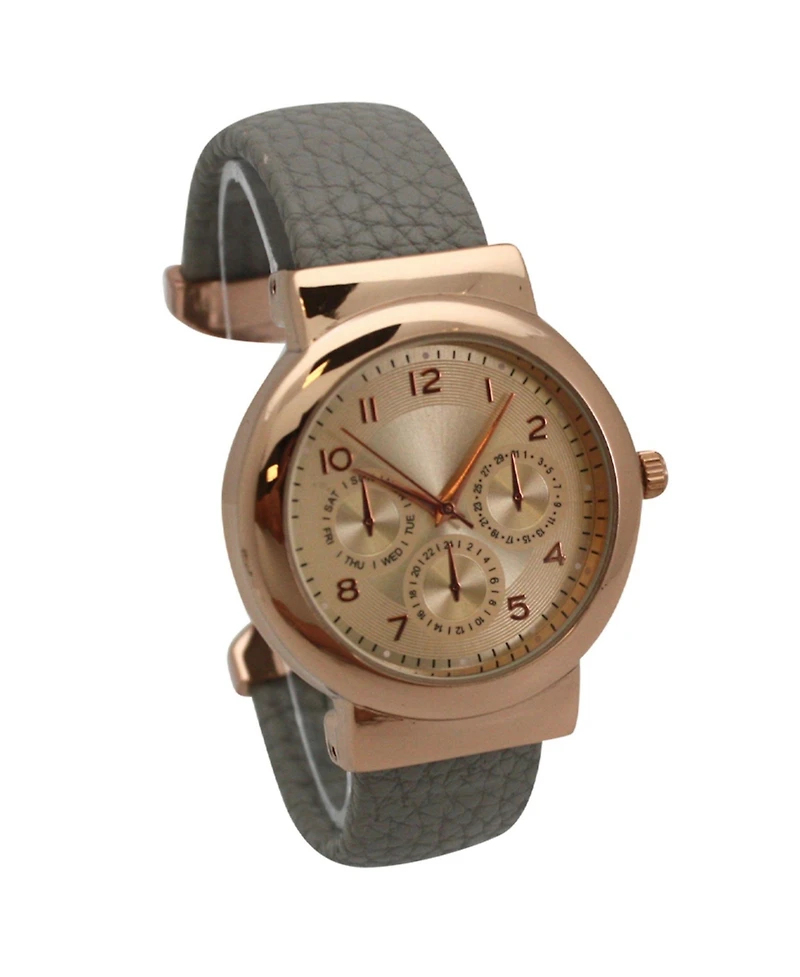 Gray And Gold Three Dials Classic Bangle Watch