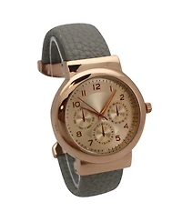 Gray And Gold Three Dials Classic Bangle Watch
