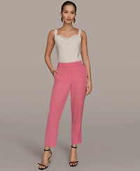 Donna Karan New York Women's Straight-Leg Ankle-Length Pants