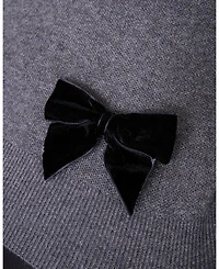 Cable & Gauge Women's Cropped Bow Sweater