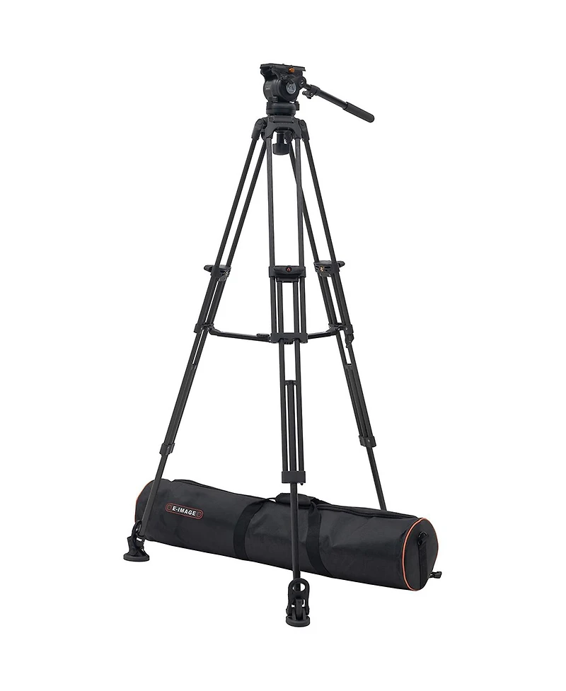 Ikan E-Image EG05C2 3-Section Carbon Fiber Tripod with GH05 Fluid Video Head and Mid-Level Spreader