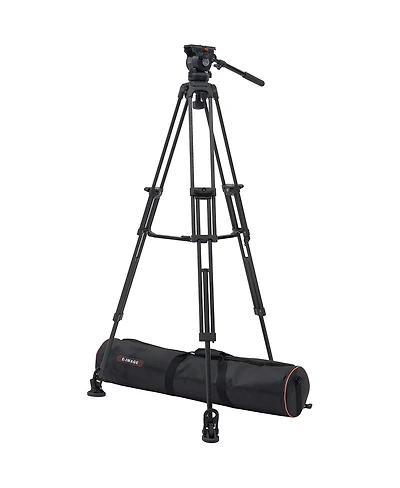 Ikan E-Image EG05C2 3-Section Carbon Fiber Tripod with GH05 Fluid Video Head and Mid-Level Spreader
