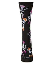 MeMoi Women's "Howdy Skeletons" Halloween Holiday Novelty Crew Sock
