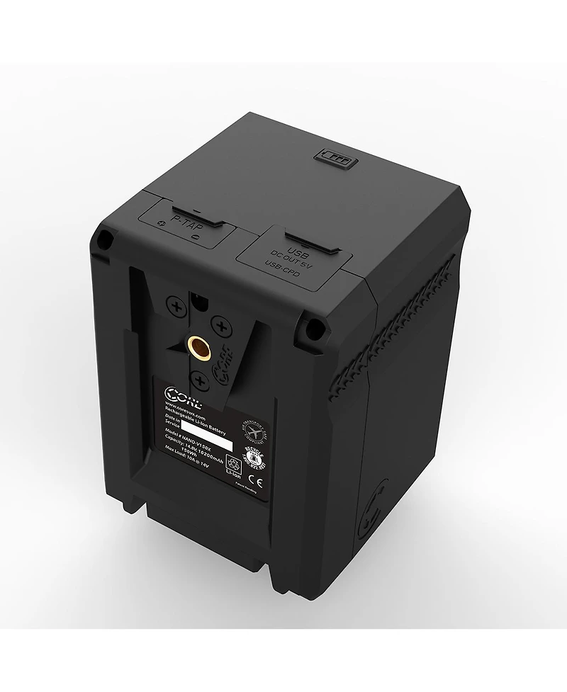 Core Swx Nanox Micro 150 150Wh 14.8V 9900mAh Smart V-Mount Battery, 4-Pack with Gp-X4S Quad Charger