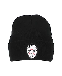 Friday the 13th Men's Jason Mask Embroidery On Acrylic Knit Standard Cuff Beanie