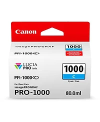 Canon 2 Pack Pfi-1000 C Cyan Lucia Pro ink for imagePROGRAF Pro-1000