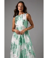 Coast Women's Jacquard Fit And Flare Midi Dress