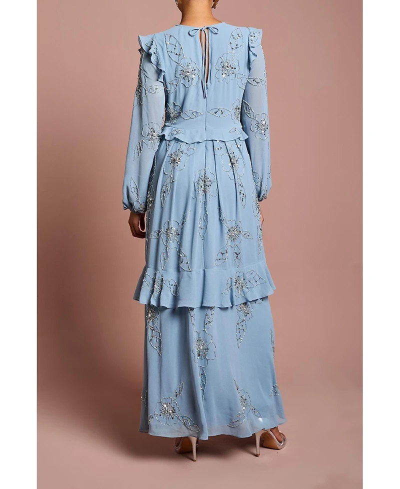 Coast Women's Embellished Flower Georgette Midi Dress