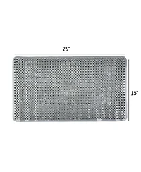 Cameo Non-Slip Bathtub mat, 26" x 15" Texture Shower Mat with Suction Cups and Water Drain Holes, Bpa, LaTeX, Phthalate Free