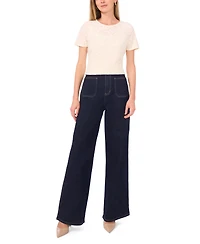 Vince Camuto Women's Crewneck Short Sleeve Top