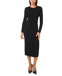 Vince Camuto Women's Ribbed Long Sleeves Midi Dress