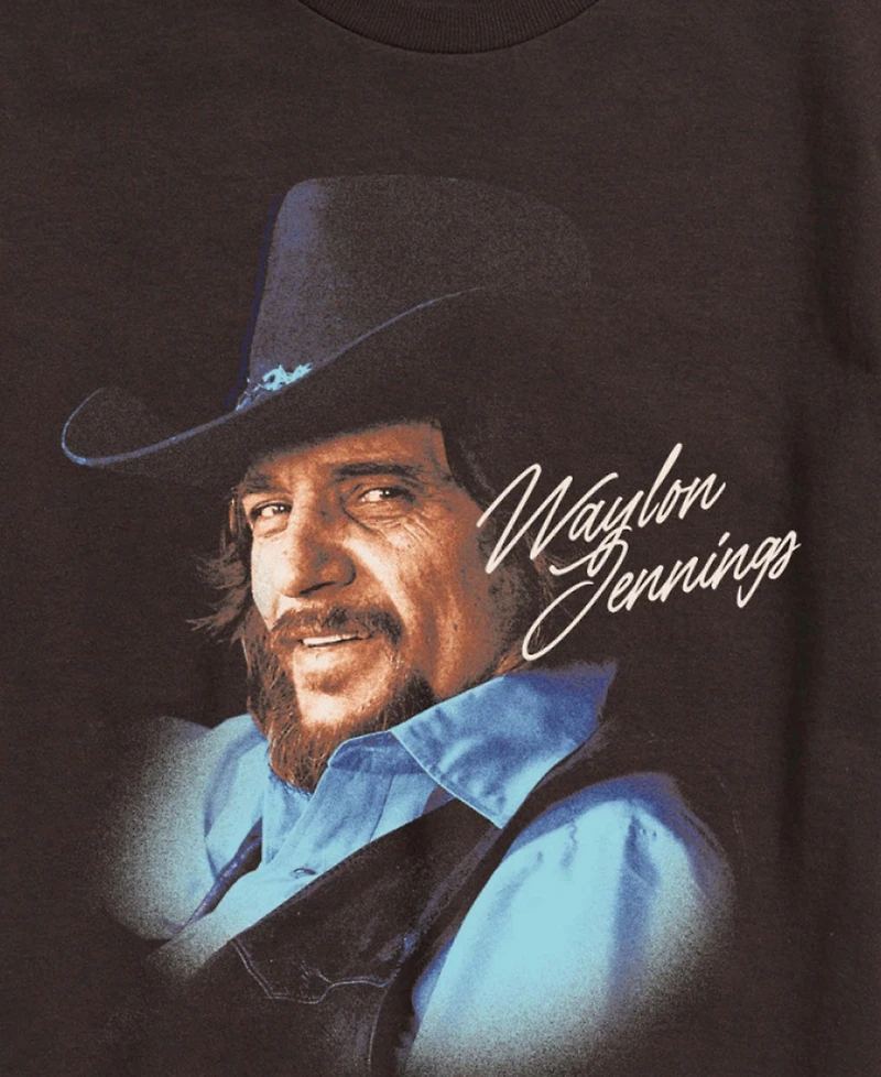 Airwaves Men's Waylon Jennings Core Short Sleeve T-Shirt