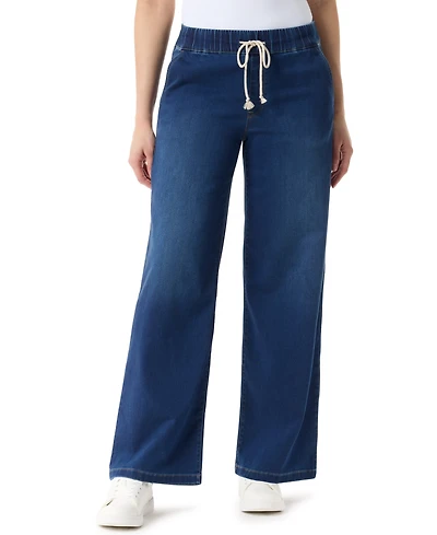 Gloria Vanderbilt Petite Knit Wide Leg Jeans