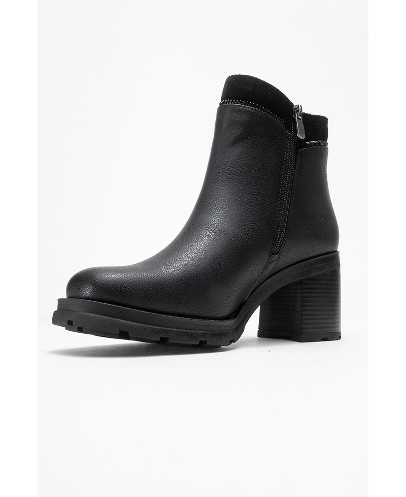 Prologue Shoes Parly Zip Block Heel Boot (Women)