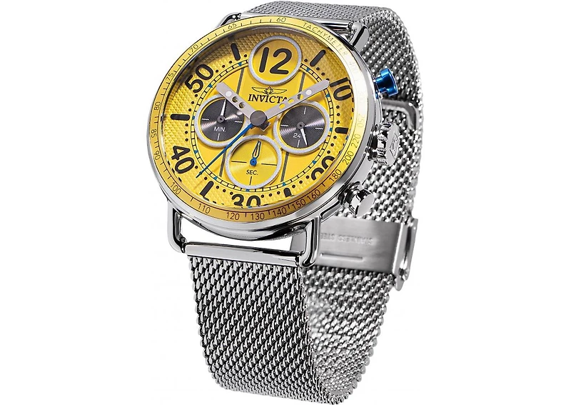Invicta Men's 49374 Speedway Quartz Chronograph Yellow Dial Watch