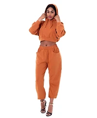 Dai Moda Women's Toni Oversized Crop Hoodie