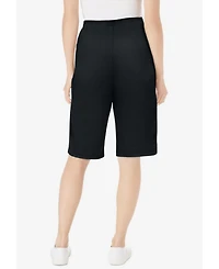Woman Within Plus Knit Bermuda Short