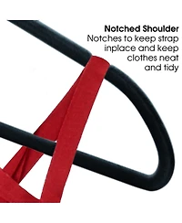 Elama Home 50 Piece Flocked Velvet Clothes Hangers with Stainless Steel Swivel Hooks Pink