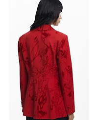 Desigual Women's Blazer with velvet details