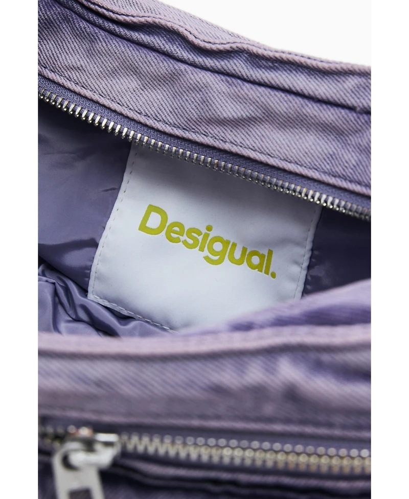 Desigual Women's Small denim bag with flowers