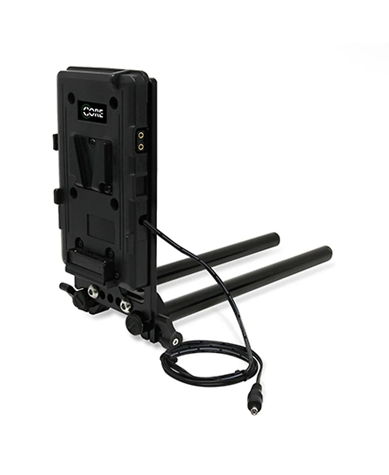 Core Swx 15mm Rail Mount Cheese Plate with V-Mount Battery Plate and 18" Regulated 8V Cable for Canon C100/C100MK2