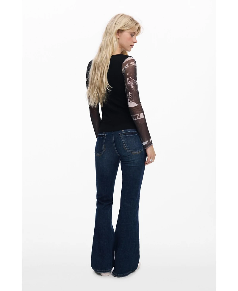 Desigual Women's Chiffon sleeve T-shirt