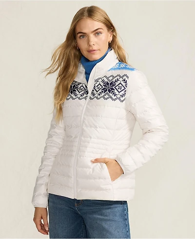 Lands' End Women's Wanderweight Packable Print Down Jacket