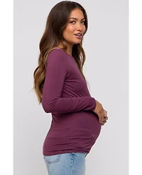 Pinkblush Maternity Plum Long Sleeve Top
