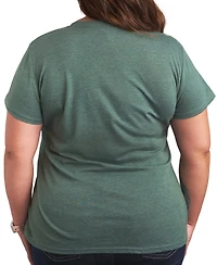 Snoopy Hybrid Apparel Plus SizeHappiness is a Pile of Leaves Women's Short Sleeve Graphic T-shirts