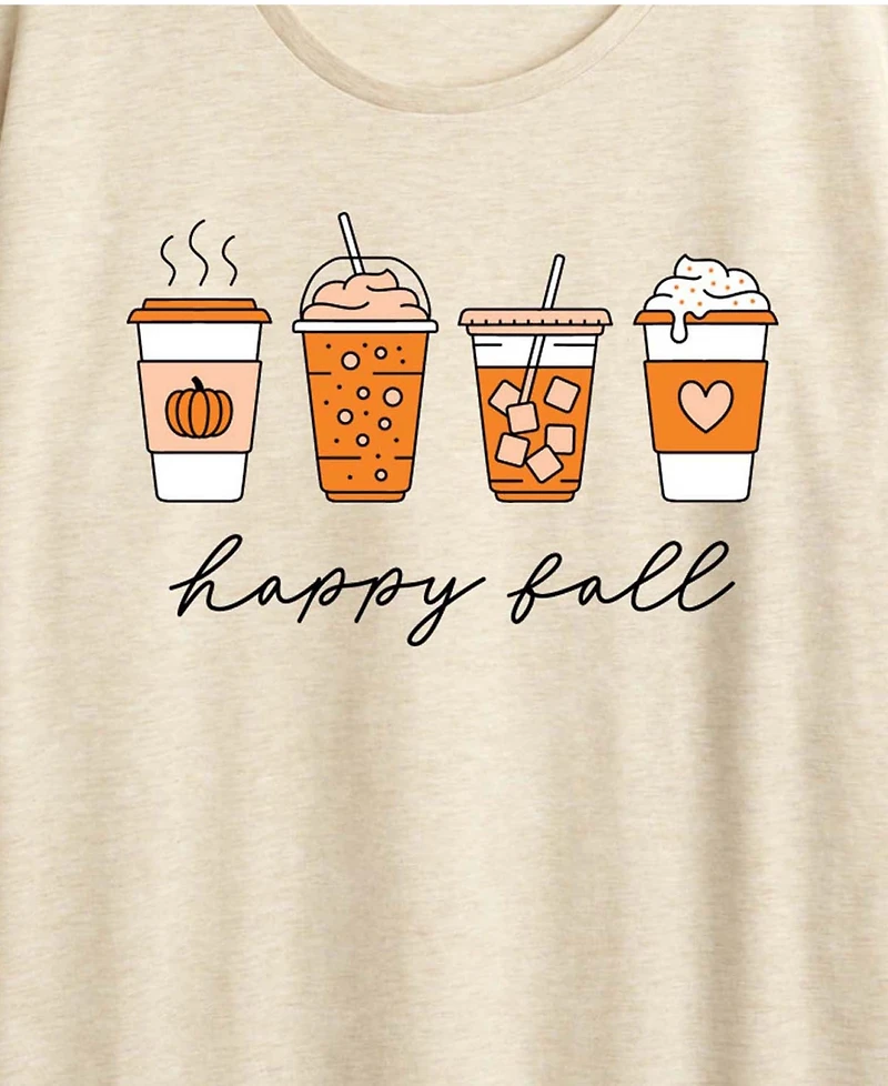 Happy Hybrid Apparel Plus SizePumpkin Spice Latte Women's Short Sleeve Graphic T-shirts