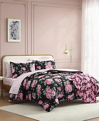 Betsey Johnson Garden Floral Printed Microfiber 6-Pc. Comforter Set, Twin