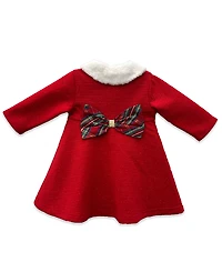 Blueberi Boulevard Baby Girls 2-Piece Holiday Plaid Dress and Coat Set