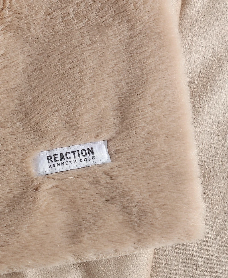Kenneth Cole New York Solid Faux Fur Throw Blanket, 70" x 50"