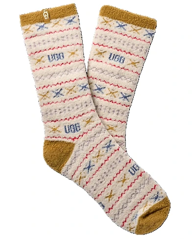 Ugg Women's Leslie Fair Isle Graphic Crew Socks