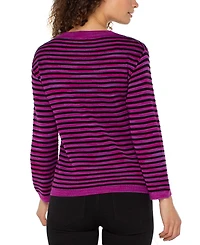 Liverpool Los Angeles Petite Long Sleeve Boxy Round Neck Sweater