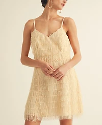 Arose Studio, Inc Women's Samara Fringe Detail Flapper Mini Dress