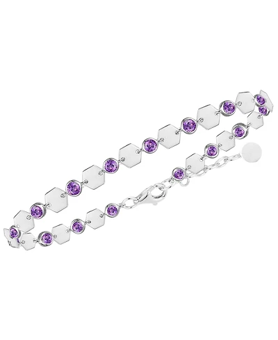 Macy's Amethyst Luna Bracelet (1-1/2 ct. t.w.) in Sterling Silver