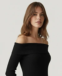 Naadam Women's Cashmino Off The Shoulder Sweater Dress