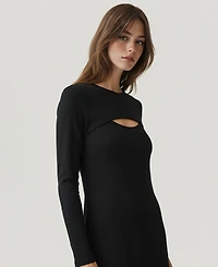 Naadam Women's Cashmino Cutout Sweater Midi Dress