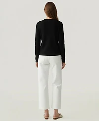 Naadam Women's Tulip Hem Button Cardigan Sweater