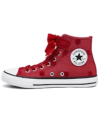 Converse Little Girls Chuck Taylor All Star Bows High Top Fastening Strap Casual Sneakers from Finish Line