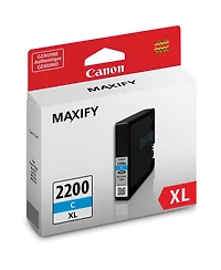Canon Pgi-2200 Xl Cyan Pigment Ink Tank for iB4020, iB4120, MB5020, MB5120, MB5320, MB5420 Maxify Series Printers, 2-Pack