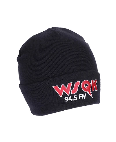 Stranger Things Men's Wsqk Embroidery Navy Acrylic Yarn Standard Cuff Beanie