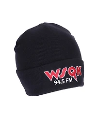 Stranger Things Men's Wsqk Embroidery Navy Acrylic Yarn Standard Cuff Beanie