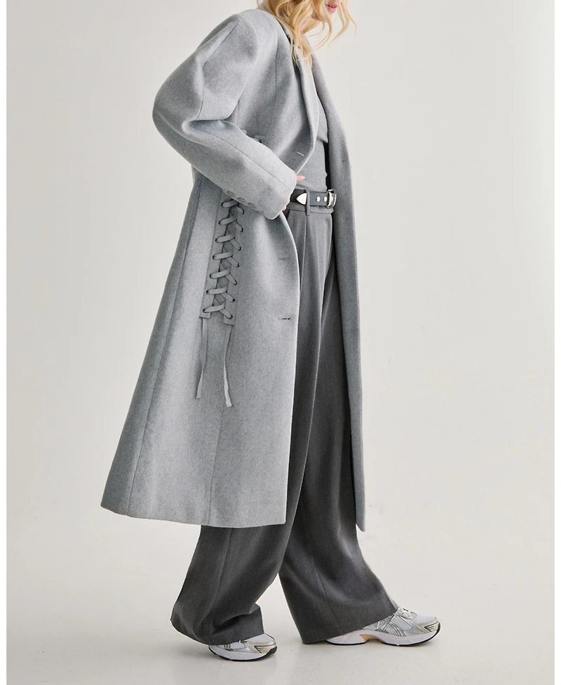 Nasty Gal Premium Corseted Detail Maxi Coat