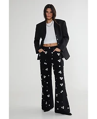 Nasty Gal Limited Embellished Flower Applique Jean