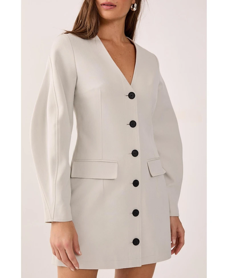 Nasty Gal Women's Button Through Mini Blazer Dress